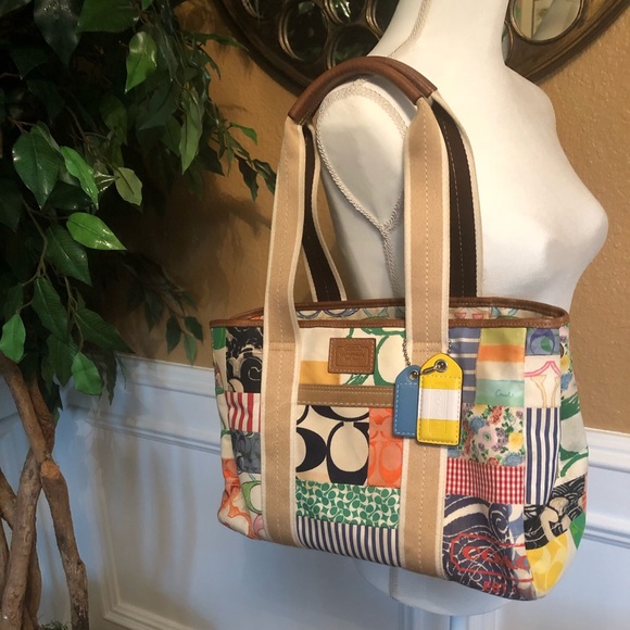 Coach Handbags - Large Coach quilt bag. Add some color to go